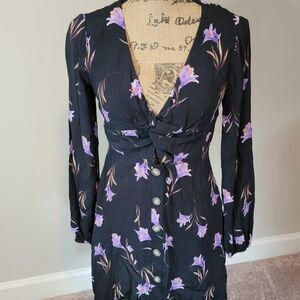 NWOT Socialite floral zippered dress